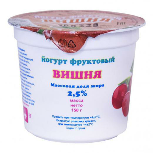 

Творожок Ирмень вишня 2,5% 150 г