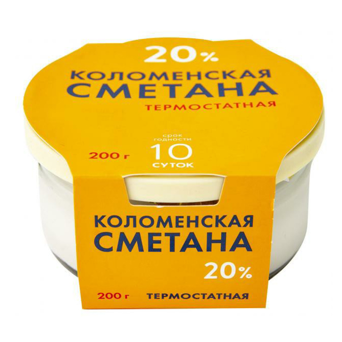 

Сметана Коломенское молоко 20% 200 г