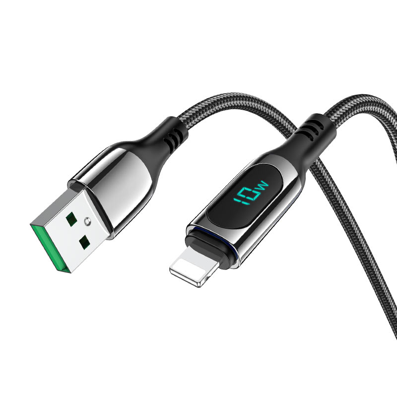 

Дата-кабель Hoco S51 USB - Lightning 8-pin PD 20W ТРЕ, 2.4A 1.2 м, Black