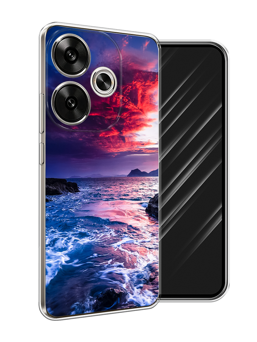 

Чехол Awog на Xiaomi Redmi Turbo 3, Poco F6 "Волны 1", Розовый;синий, 322250-1