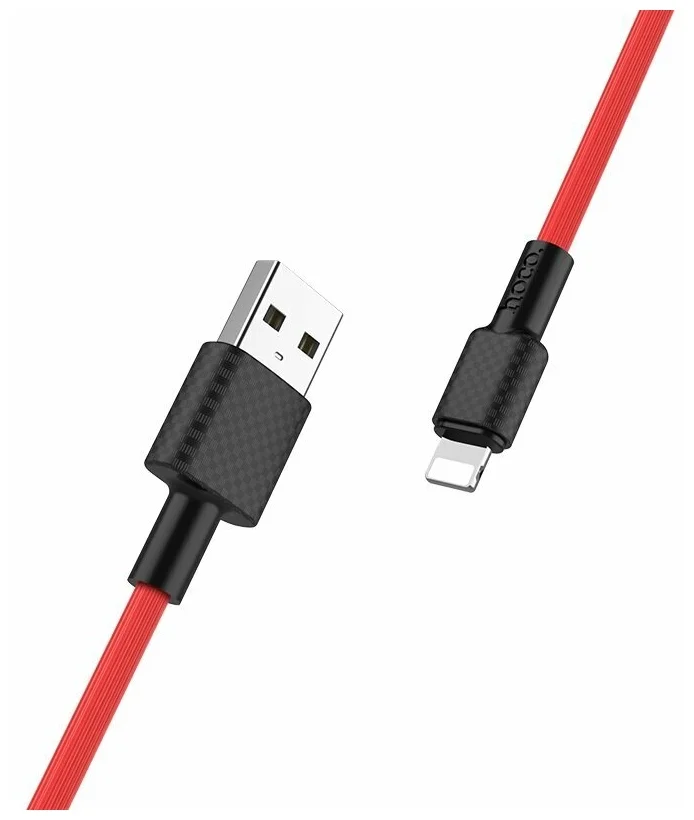 фото Дата-кабель hoco x29 usb - lightning 8-pin tpe, 2.0a 1 м, red