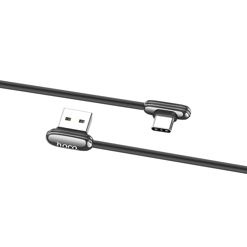 

Дата-кабель Hoco U60 USB - Type-C TPE, 2.4A 1.2 м, Metal Grey