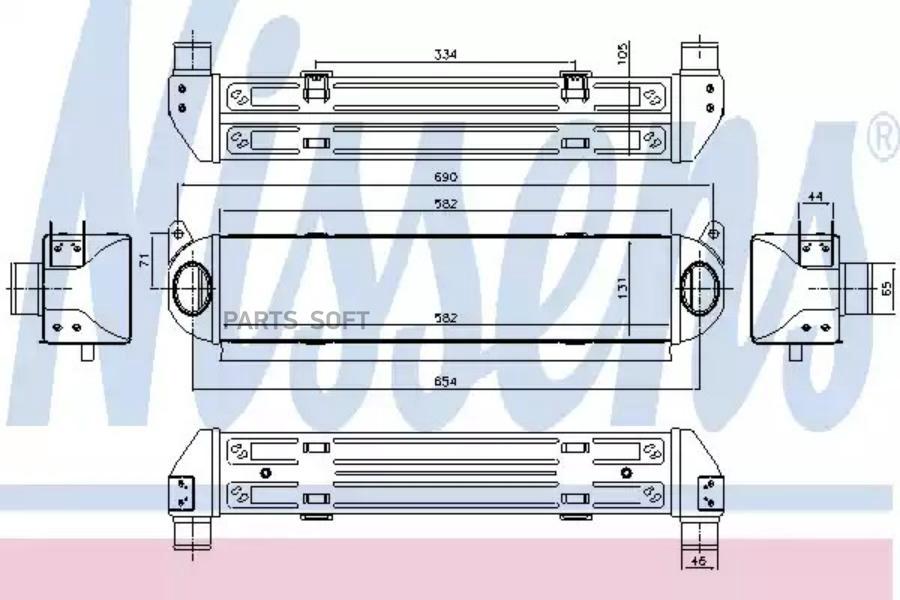 

NISSENS Интеркулер LAND ROVER DISCOVERY IV (LA) (10-) 2.7 TD