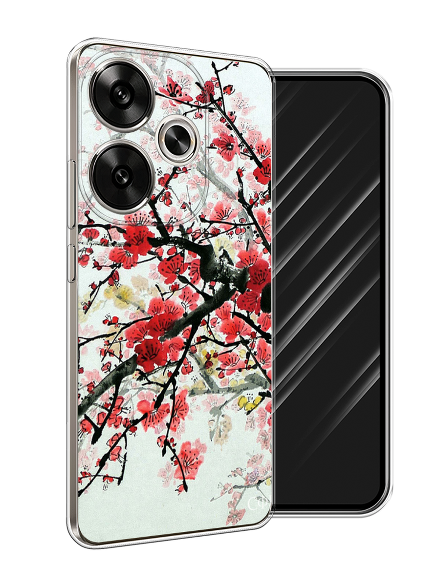

Чехол Awog на Xiaomi Redmi Turbo 3, Poco F6 "Сакура", Розовый;черный, 322250-1