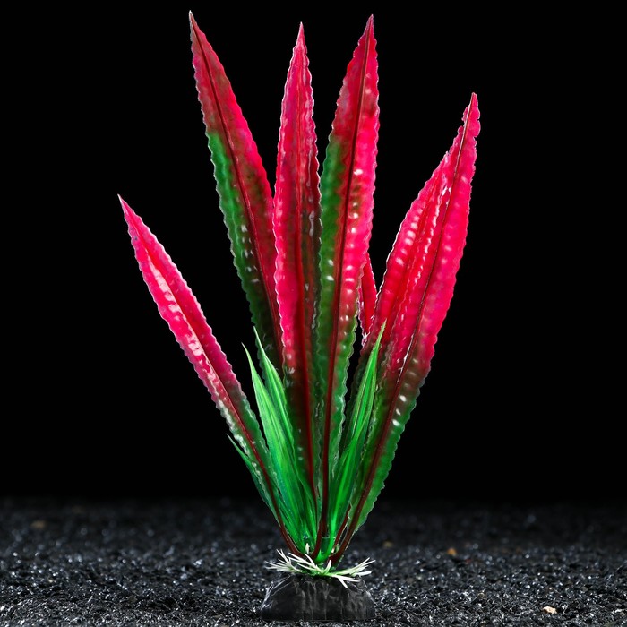 Искусственное растение для аквариума и террариума Пижон Аква фиолетовое 4х20 см 5 шт