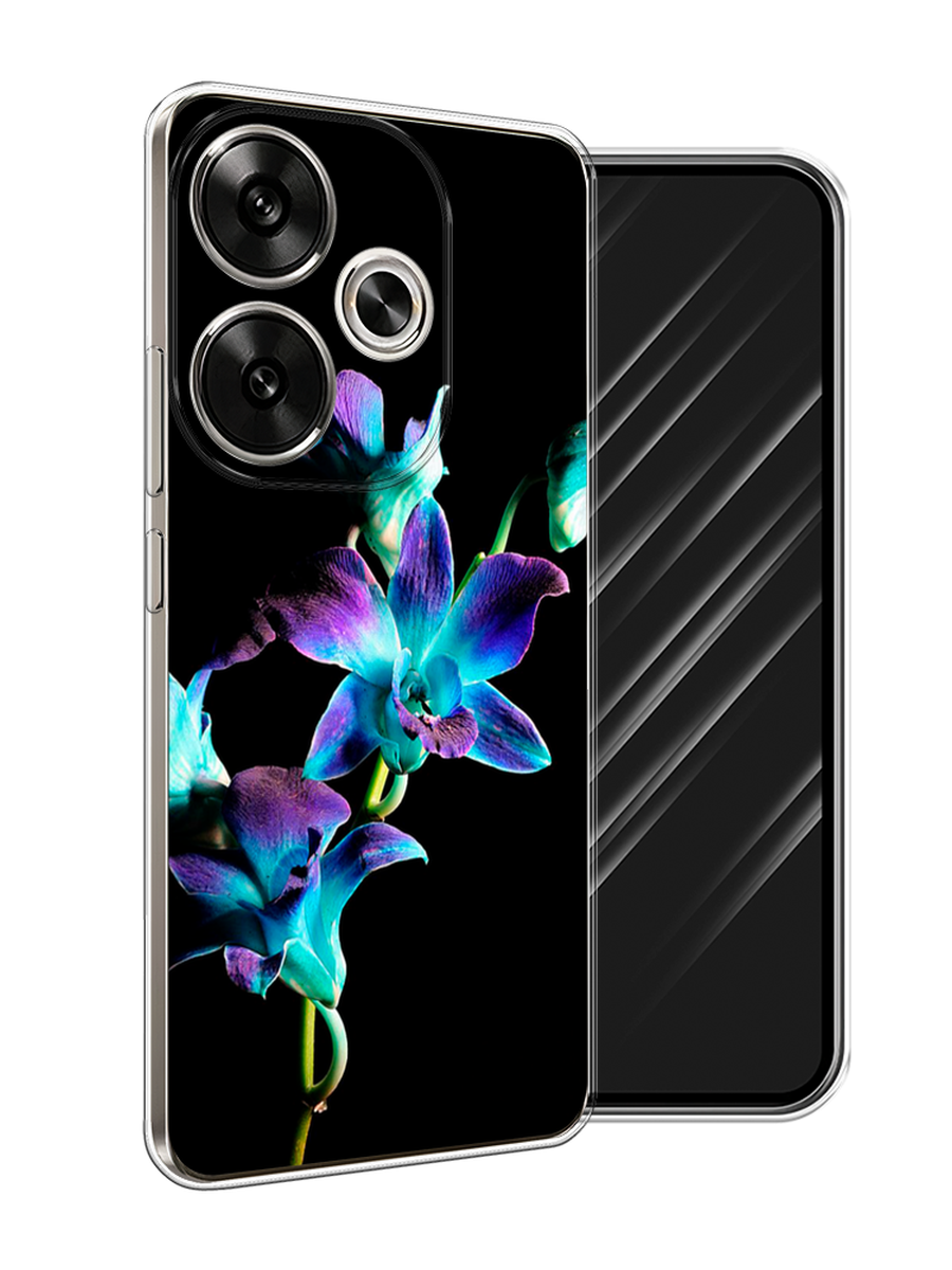 

Чехол Awog на Xiaomi Redmi Turbo 3, Poco F6 "Синий цветок на черном", Черный;голубой;синий, 322250-1