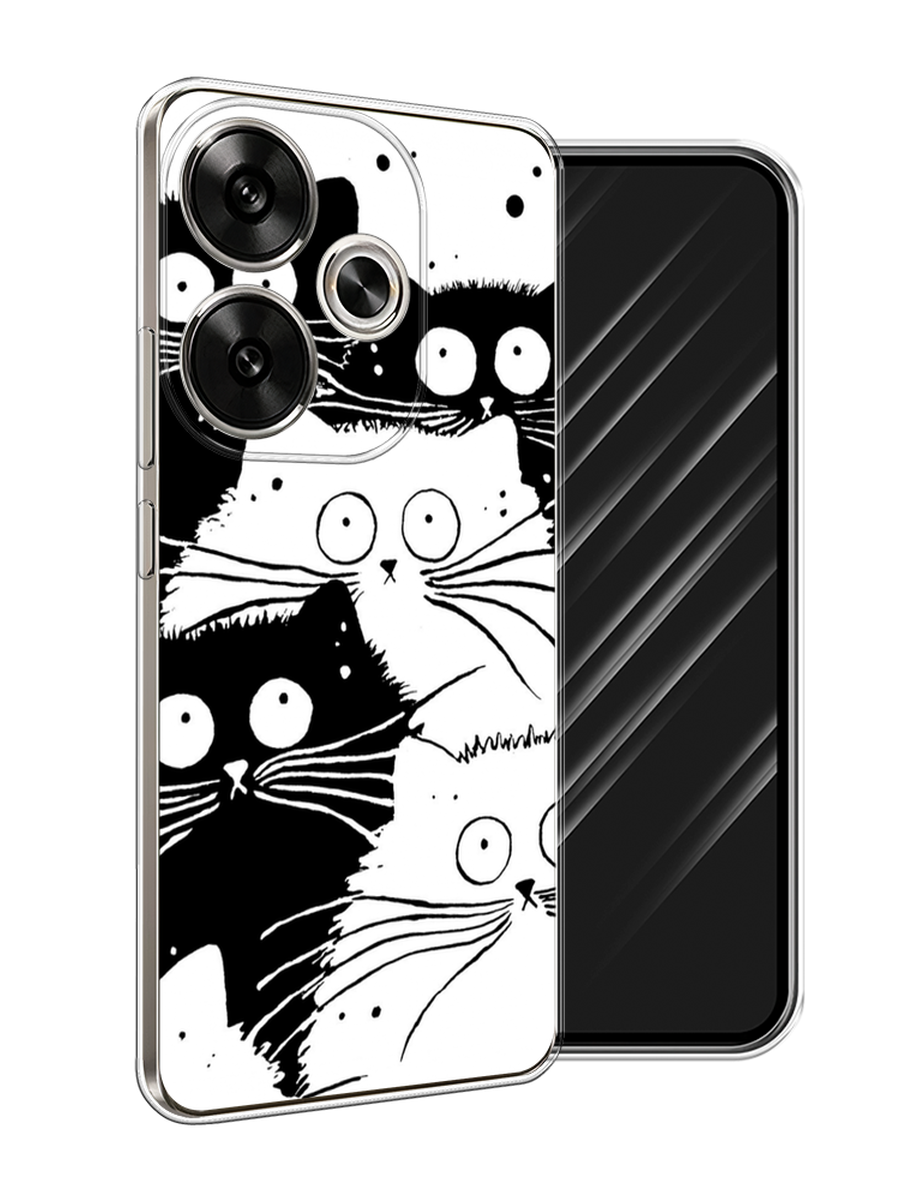 

Чехол Awog на Xiaomi Redmi Turbo 3, Poco F6 "Коты черно-белые", Черный;белый, 322250-1