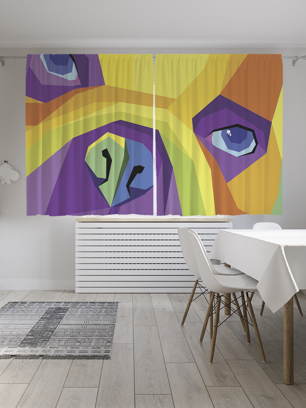 

Шторы JoyArty с фотопечатью "Морда пса абстракция" из сатена, 290х180 см, Морда пса абстракция