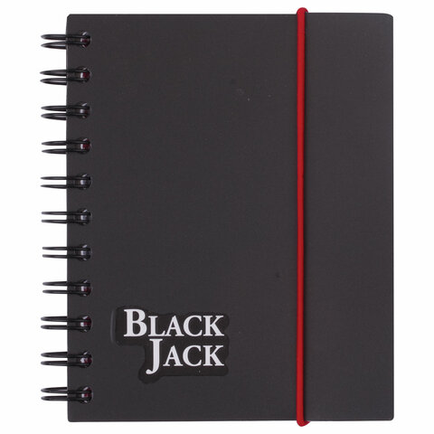 

Блокнот А6, 150 л., клетка, Brauberg, Black Jack, 125388, 2 шт