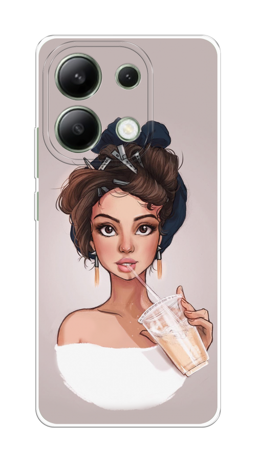 

Чехол на Xiaomi Redmi Note 13 4G (Global) "Девушка с фраппе", Серый, 321050-1