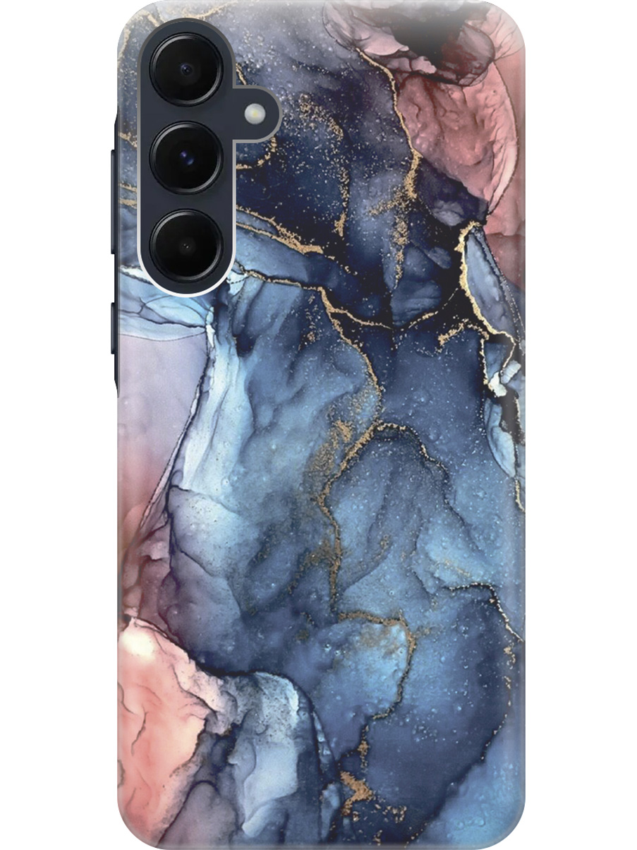 

Силиконовый чехол на Samsung Galaxy A55 с рисунком "Сине-розовый мрамор", Розовый;синий, 20012126