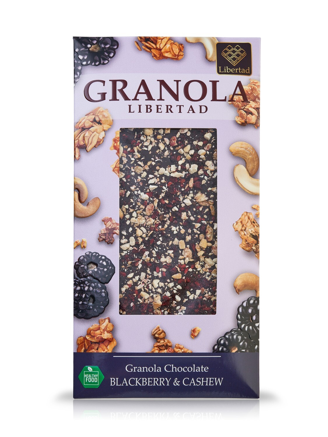 Шоколад горький Granola Libertad 70% с гранолой ежевикой и кешью 80г