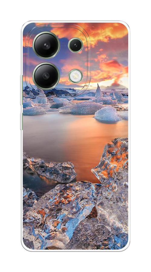 

Чехол на Xiaomi Redmi Note 13 4G (Global) "Ледники", Синий;оранжевый, 321050-1