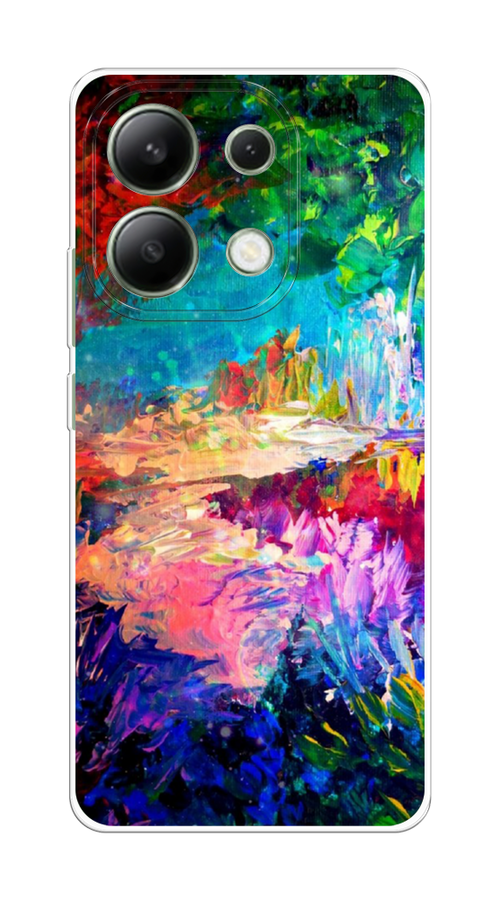 

Чехол на Xiaomi Redmi Note 13 4G (Global) "Лес-гуашь", Синий;розовый;зеленый, 321050-1
