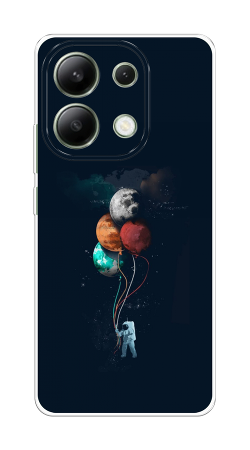 

Чехол на Xiaomi Redmi Note 13 4G (Global) "Космонавт с шариками", Разноцветный, 321050-1