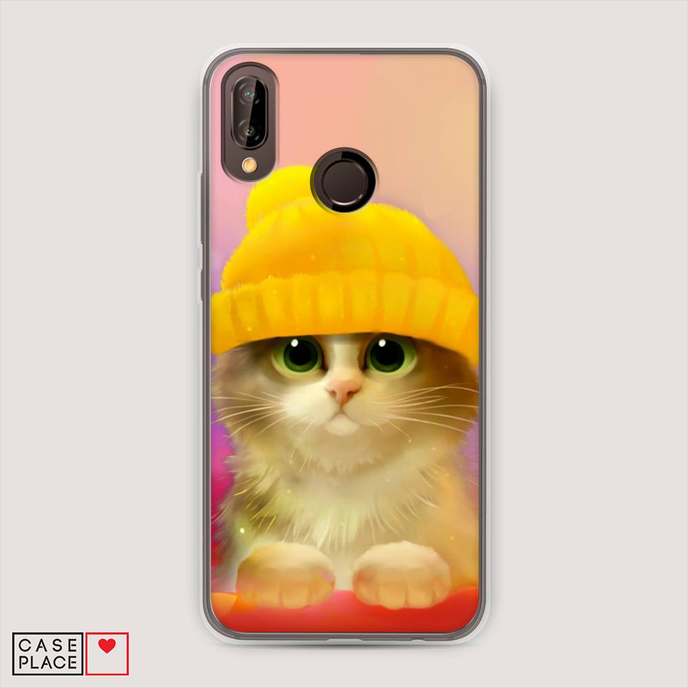 

Чехол Awog "Котенок в желтой шапке" для Huawei Nova 3