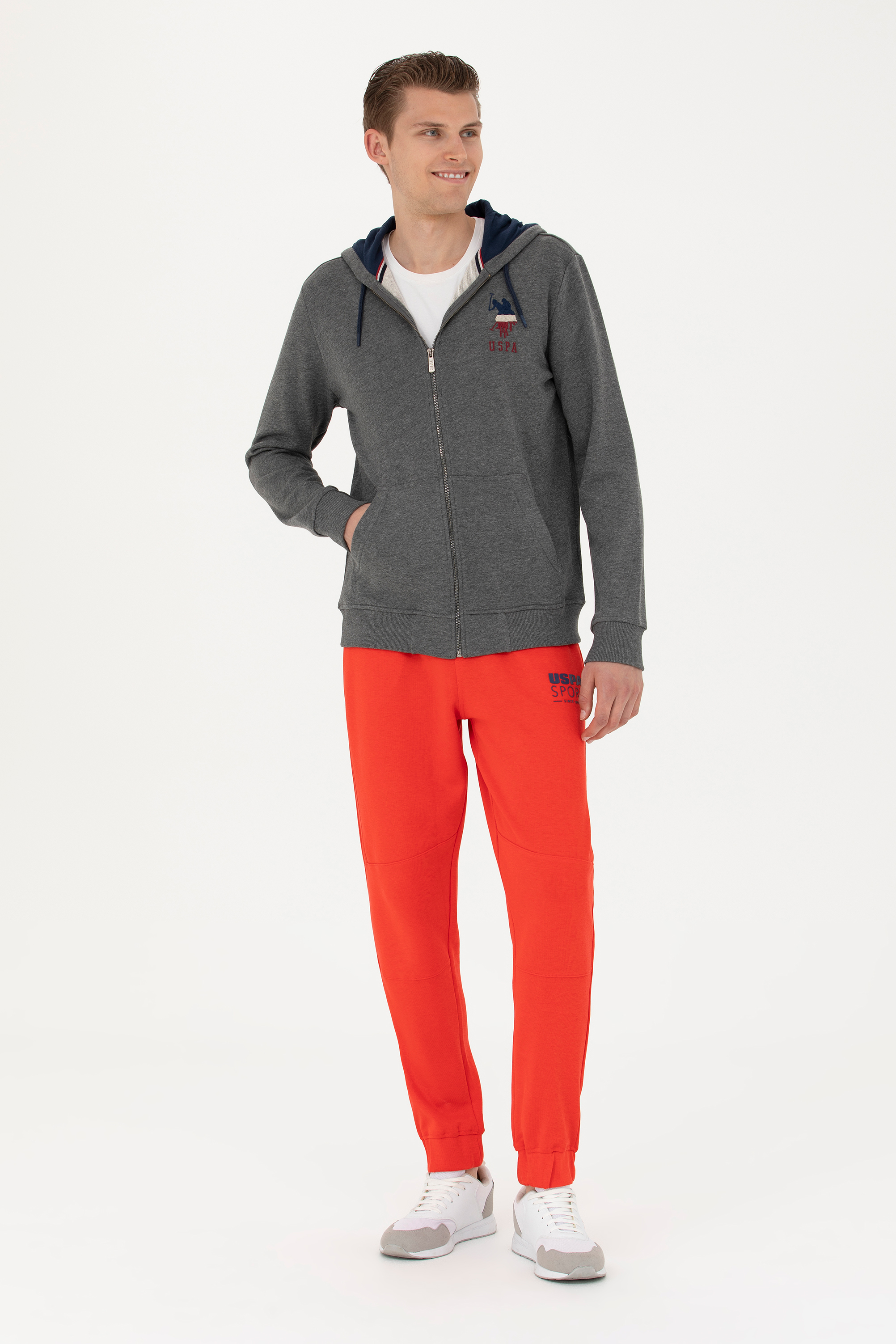 Спортивные брюки мужские US POLO Assn G081SZ0OP0RC-RABAT красные L 3560₽