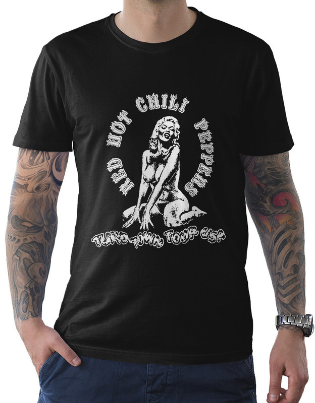 фото Футболка мужская design heroes red hot chili peppers - tour черная 3xl