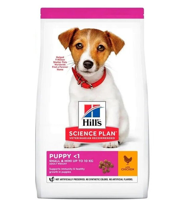 

Сухой корм для щенков малых и миниатюрных пород Hills Science Plan с курицей, 6 кг, Hills Science Plan Сухой корм для щенков малых и миниатюрных пород с курицей (Puppy Small Miniature) 605527 6,000 кг 65277