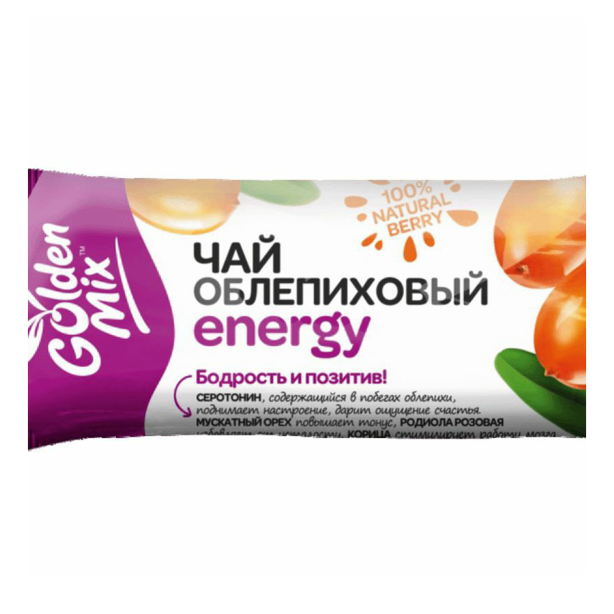 

Чай фруктовый Goldenmix Energy облепиховый в стиках 18 г х 7 шт