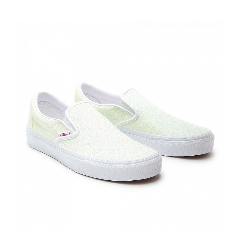 фото Слипоны женские vans ua classic slip-on (uv glitter) pi золотистые 38.5 eu