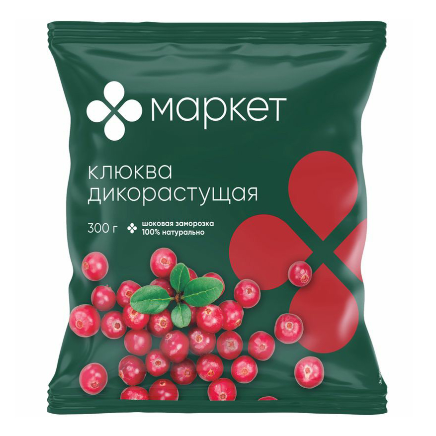 

Клюква Маркет Перекресток дикорастущая быстрозамороженная 300 г