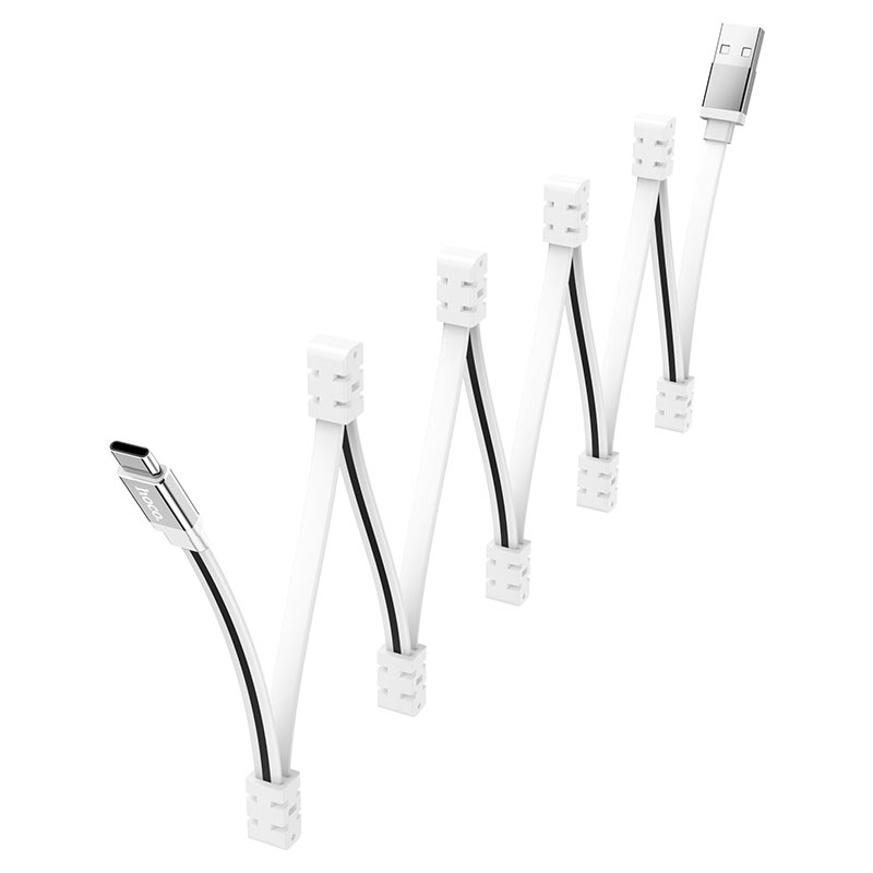 

Дата-кабель Hoco U103 USB - Type-C TPE, 3.0A 1 м, White