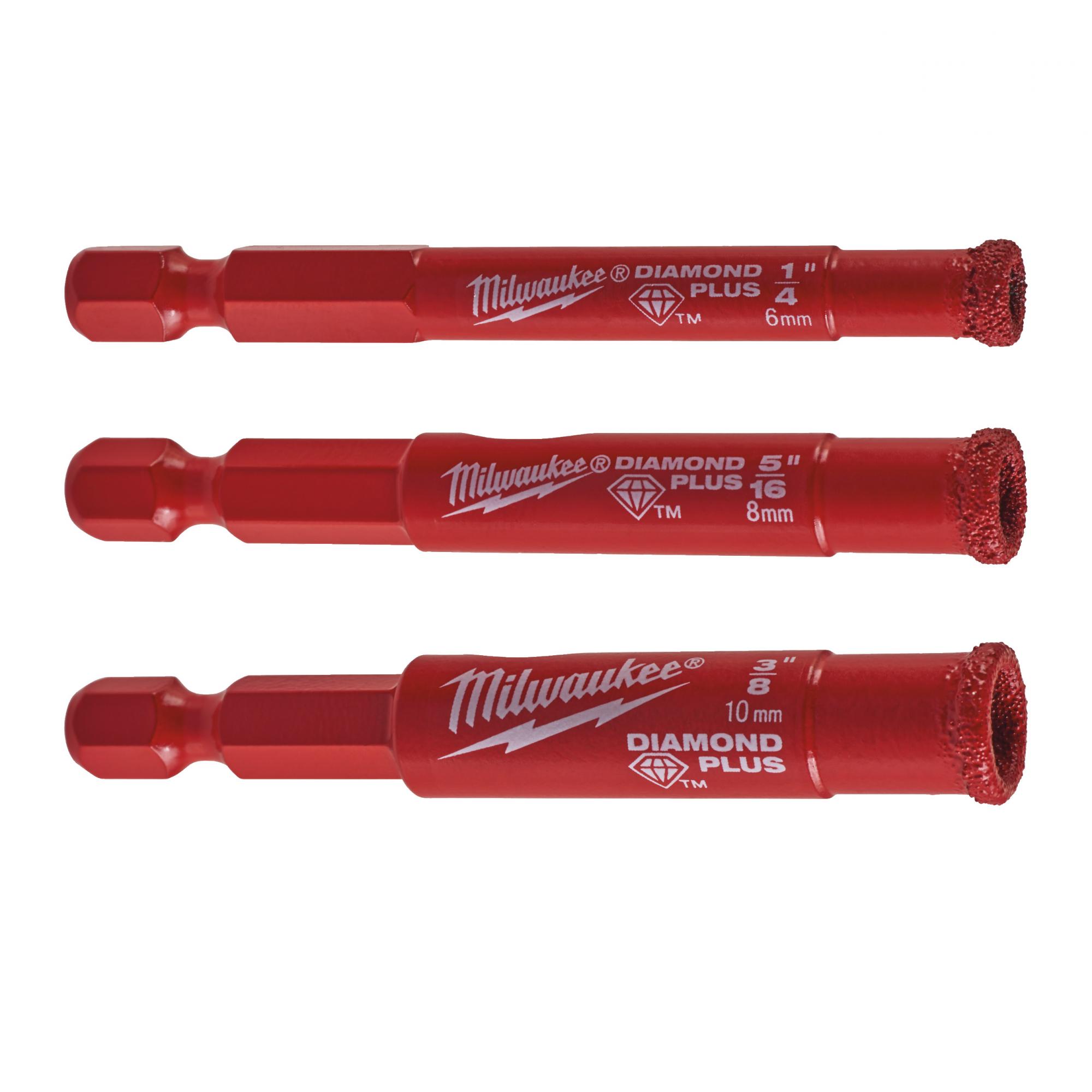 Набор алмазных корончатых сверл Milwaukee 4932471771 Diamond Plus 3 штуки