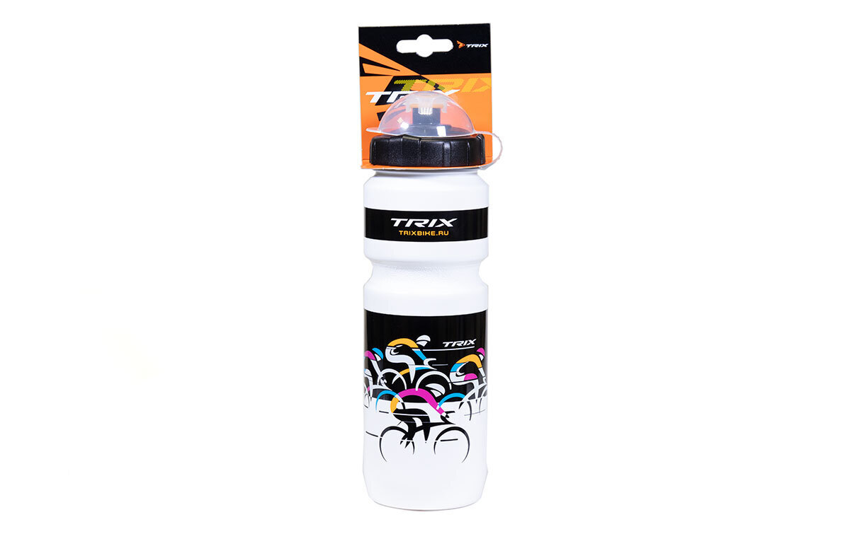 

Фляга TRIX, 800 мл, защитная крышка, 70°С/-10°С, LDPE, черно-белая, Белый;черный