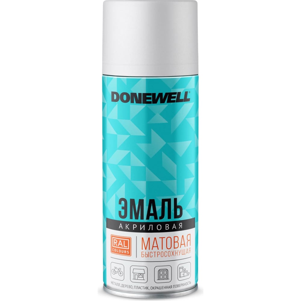 Эмаль универсальная акриловая DONEWELL RAL 9003 белая матовая DW-A9003M