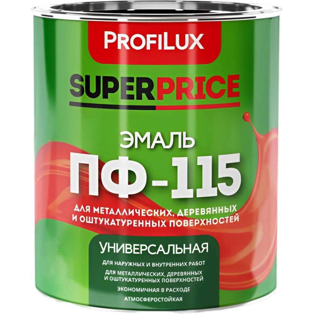 фото Эмаль пф-115 profilux superprice коричневая, 1.9 кг мп000018742