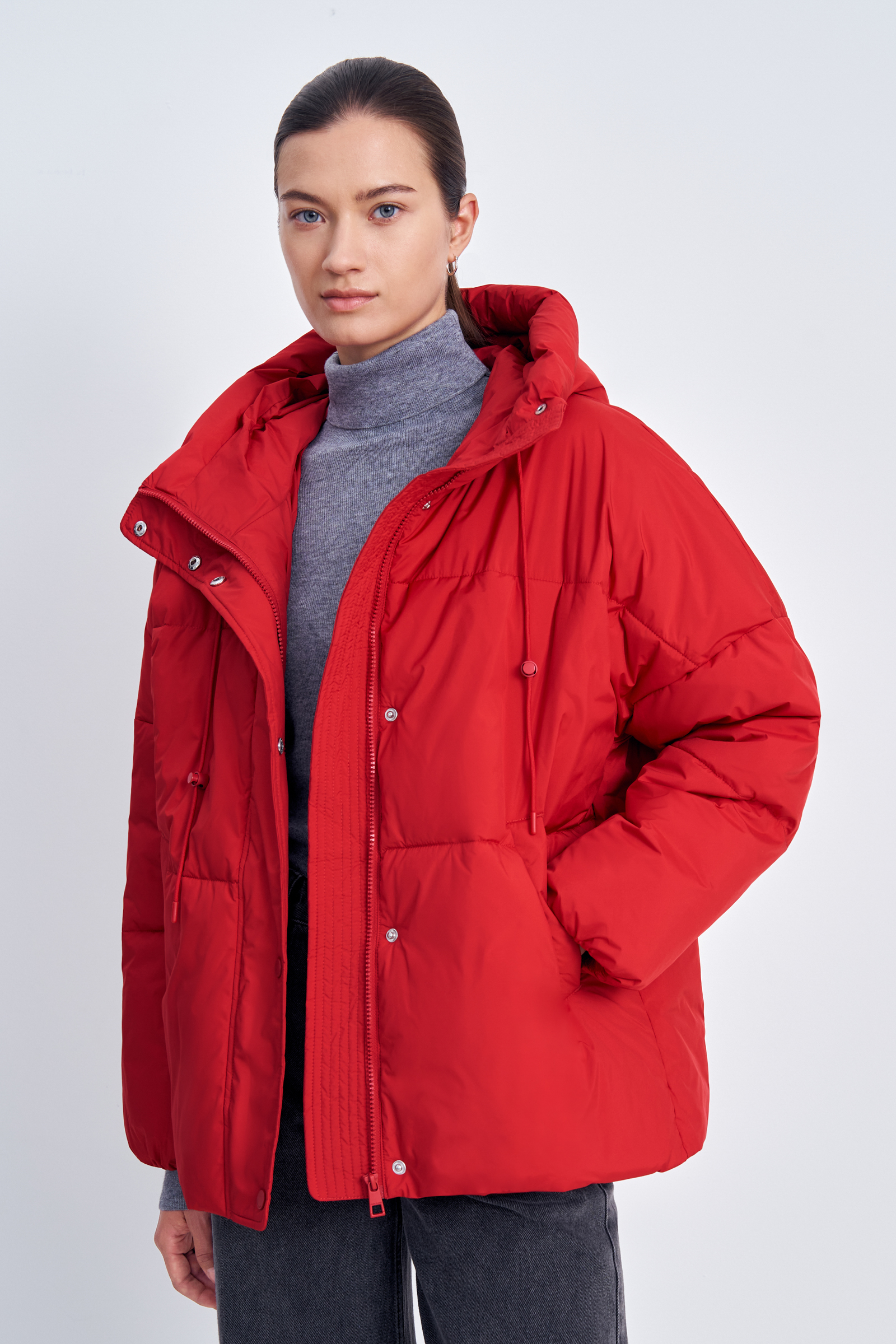 

Куртка женская Finn Flare FAE110185 красная 2XL, Красный, FAE110185