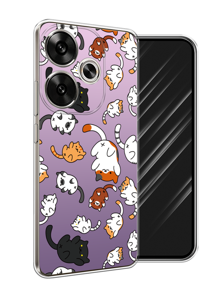 

Чехол Awog на Xiaomi Redmi Turbo 3, Poco F6 "Котопад", Фиолетовый;белый, 322250-1