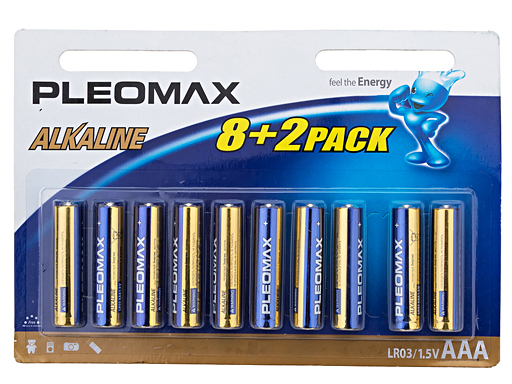 

Батарейка "Samsung Pleomax " LR03-8+2BL (100/600/36000)