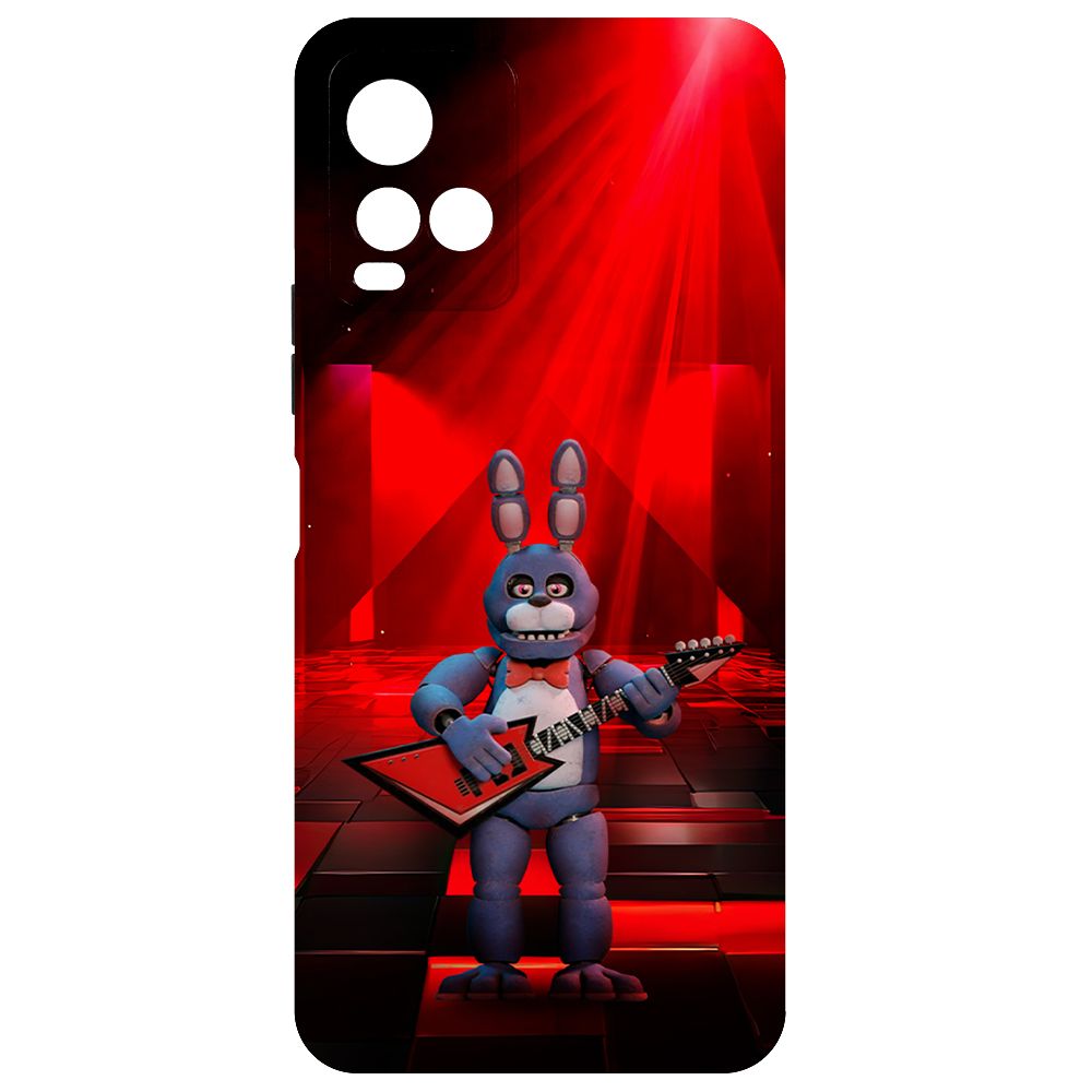 Чехол-накладка Krutoff Soft Case ФНАФ - Бонни с гитарой для Vivo Y33s черный