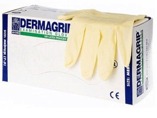 

Перчатки латексные хоз."Dermagrip Extra" M (в уп 25пар)