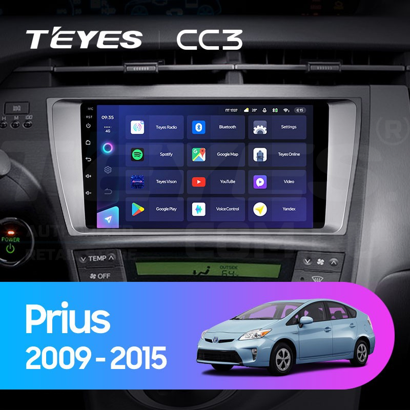 Штатная магнитола Teyes CC3 432 Toyota Prius XW30 2009-2015 35700₽