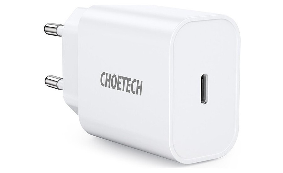 фото Сетевое зарядное устройство choetech usb-c power adapter, цвет белый (pd5005)