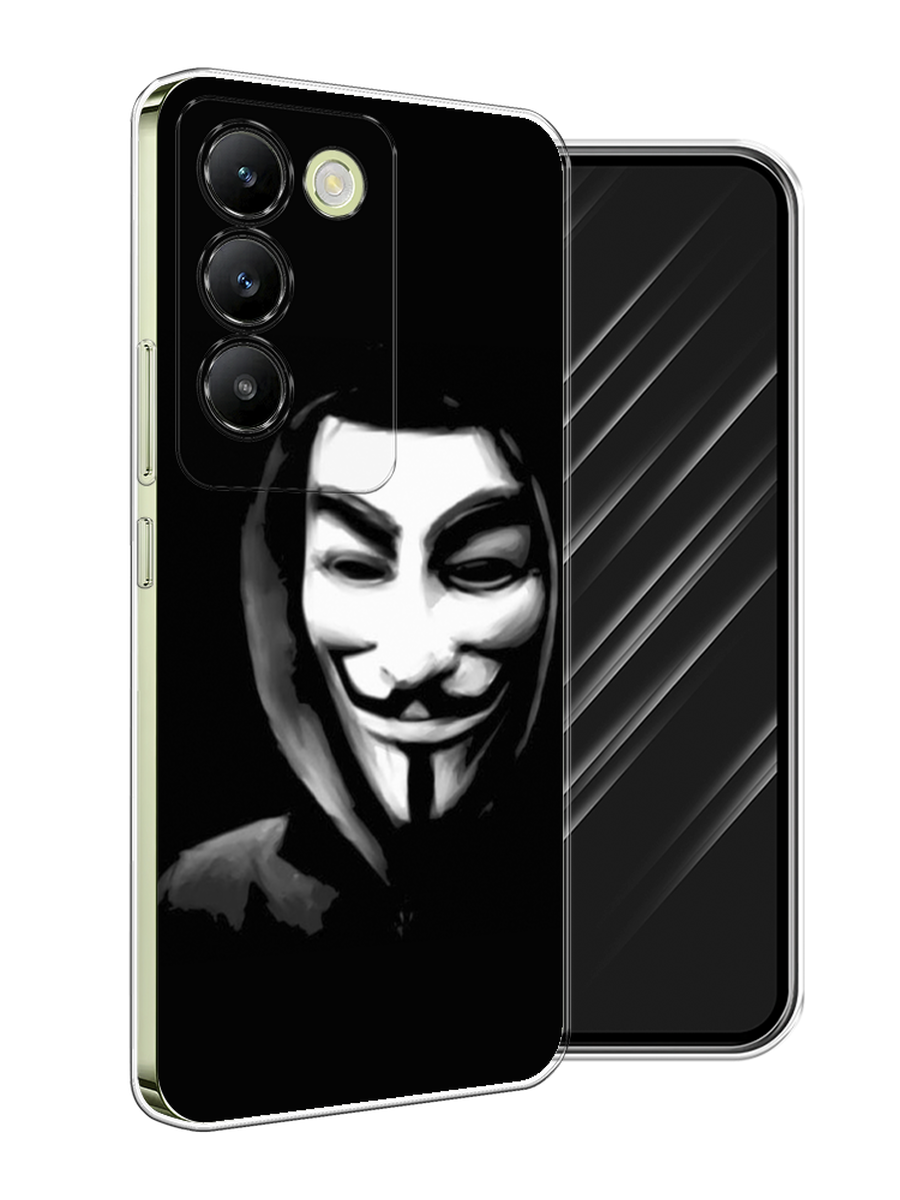 

Чехол Awog на Vivo V30 lite 4G/Y100 4G/T3 5G/V30 SE 5G "Анонимус", Черный;серый;белый, 2610850-1