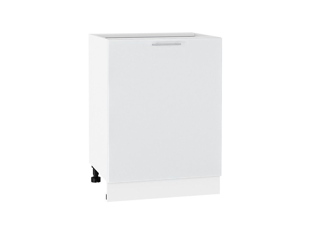 

Напольный шкаф 600м с 1-ой дверцей МС Валерия Сурская мебель МДФ Белый/Айленд силк Ф46, Валерия