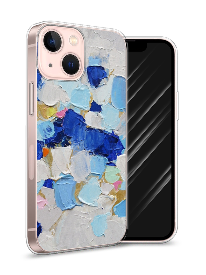 

Чехол Awog на Apple iPhone 13 mini / Айфон 13 mini "Холст сине-белый", Разноцветный, 14150-10