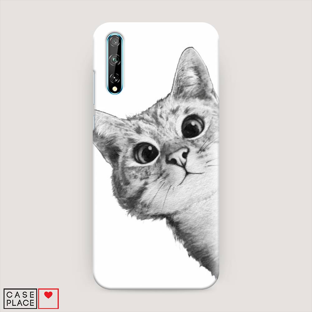 

Чехол Awog "Кот рисунок черно-белый" для Huawei Y8p