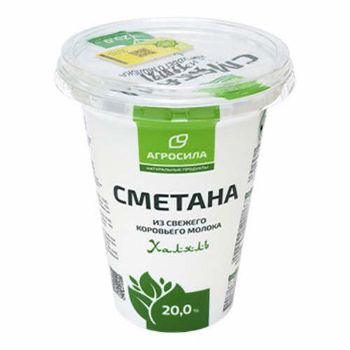 

Сметана Агросила Халяль 20% БЗМЖ 315 г