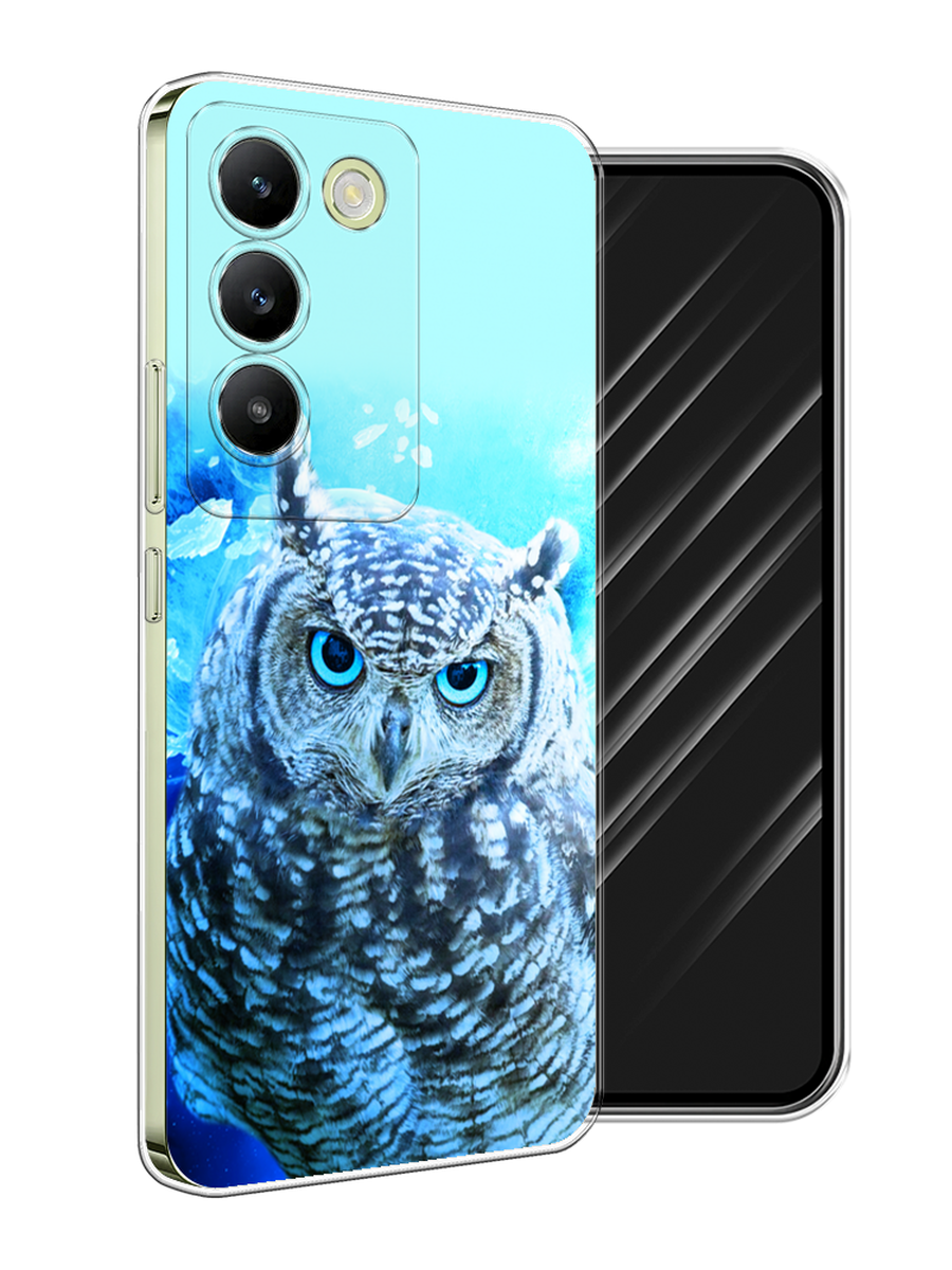 

Чехол Awog на Vivo V30 lite 4G/Y100 4G/T3 5G/V30 SE 5G "Сова арт 7", Синий;голубой, 2610850-1