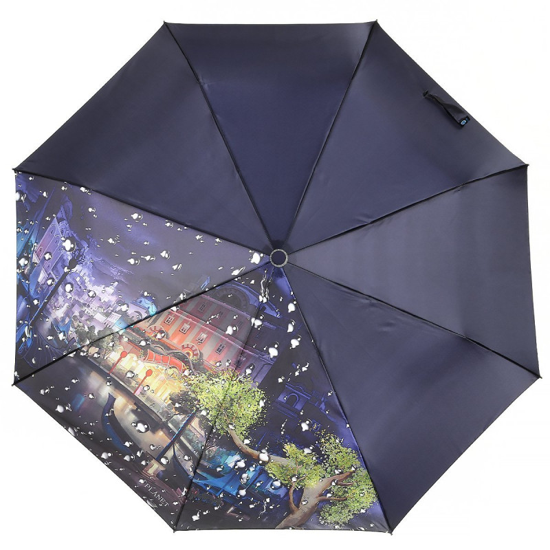 

Popular Umbrella Зонт женский Город с каплями синий Popular Umbrella