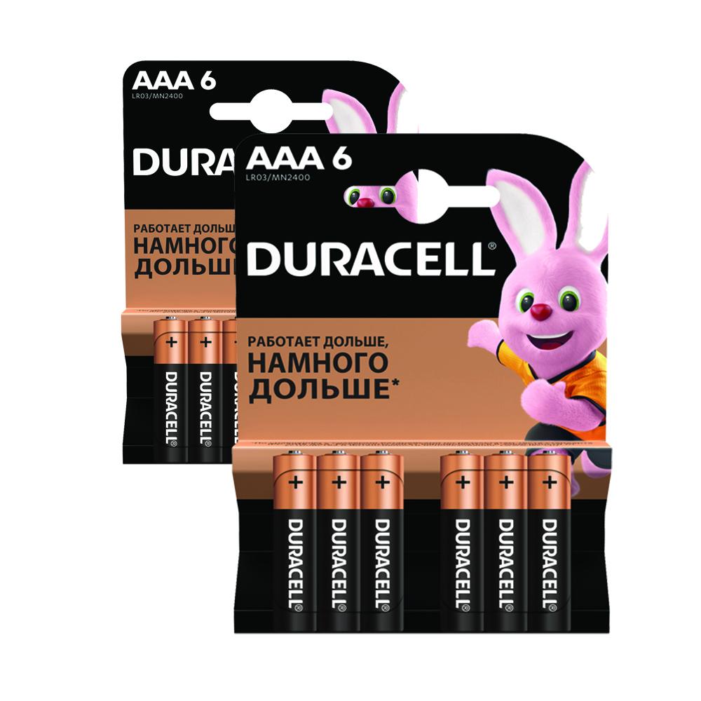 фото Батарейка duracell basic aaа lr03 6шт