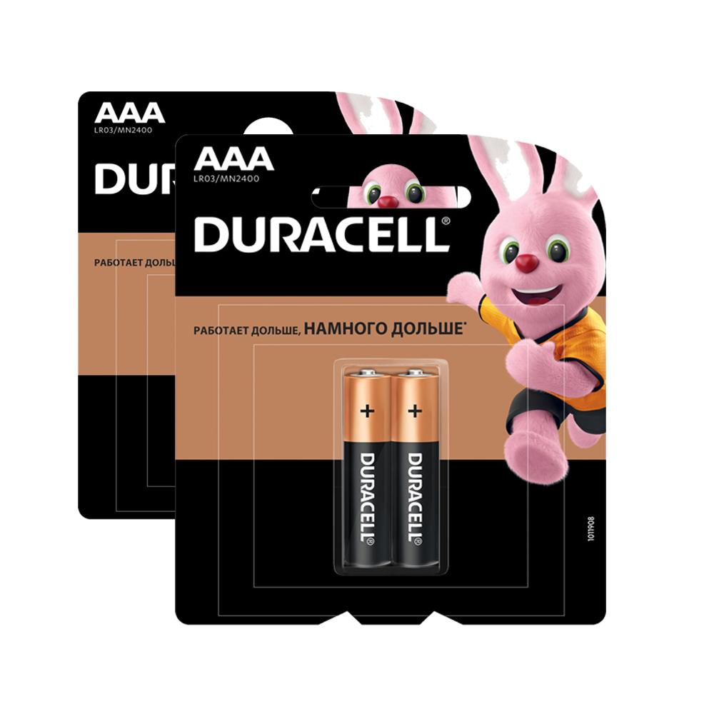 Батарейка Duracell Basic AAA LR03 2шт батарейки duracell aaa 1 5в 18 шт