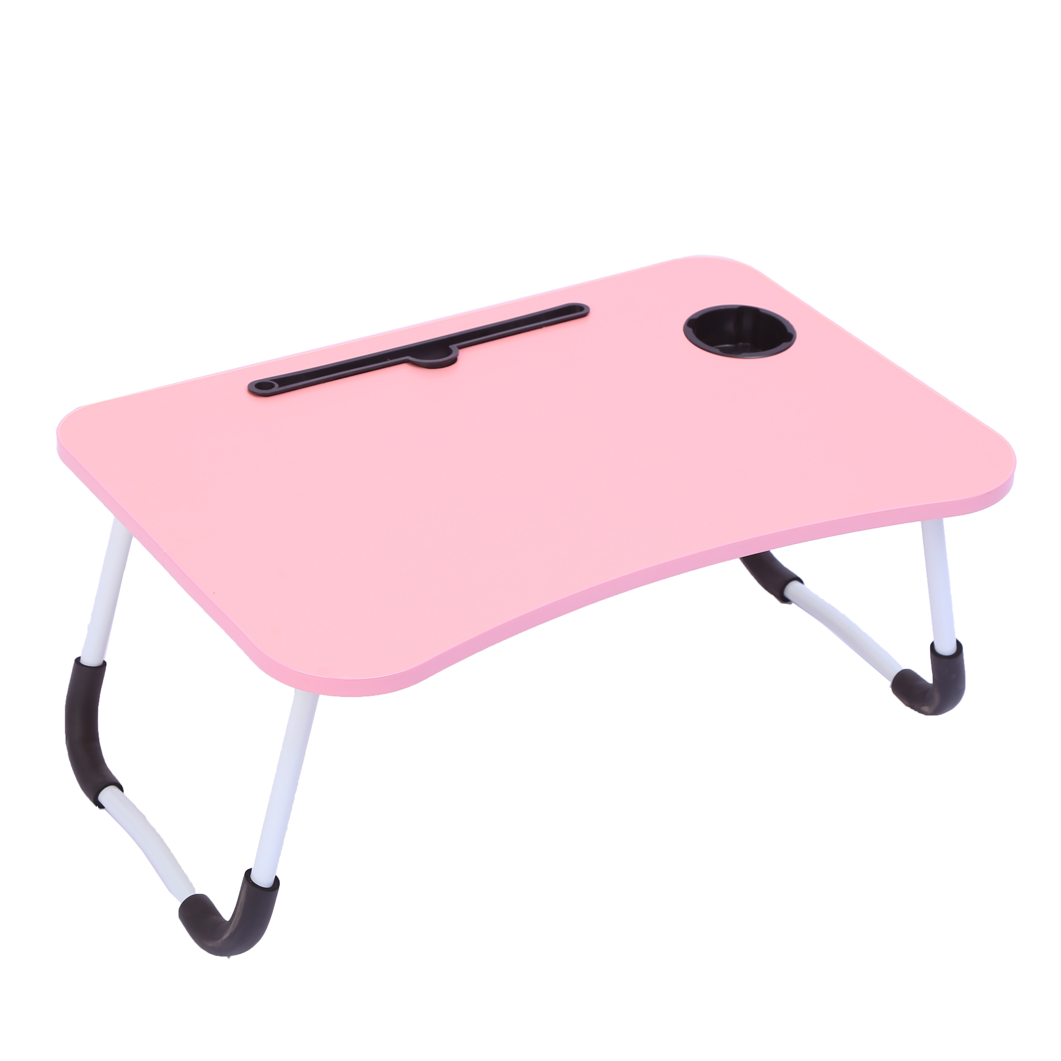 фото Складной столик urm для ноутбука, розовый (2 прорези)