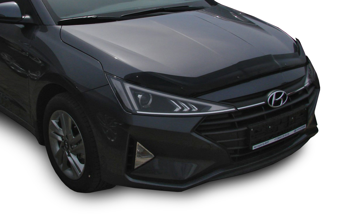 

Дефлектор капота темный HYUNDAI ELANTRA 2018-, NLD.SHYELA1812, Черный