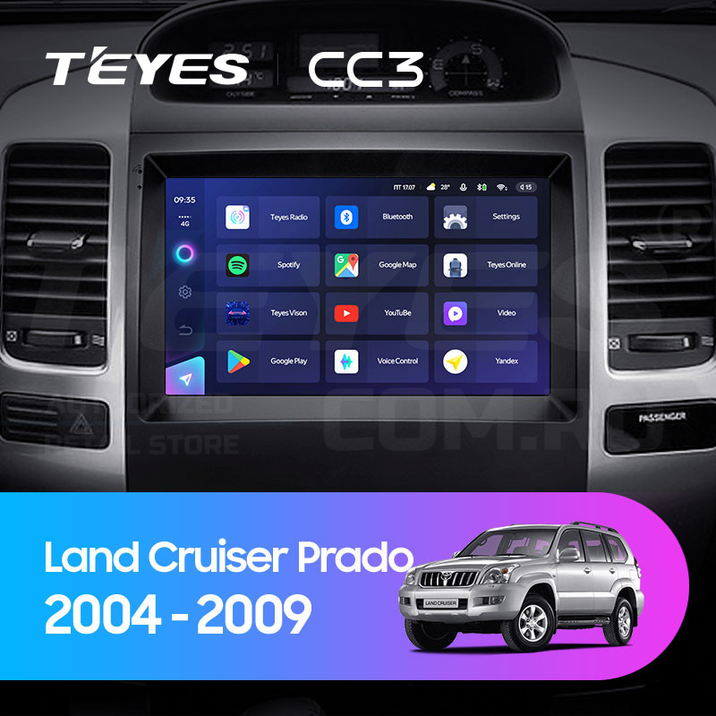 Штатная магнитола Teyes CC3 432 Toyota Land Cruiser Prado 120 2002-2009 F2 42600₽